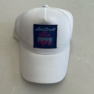 Fun logo hat! “Less scroll more Soul”